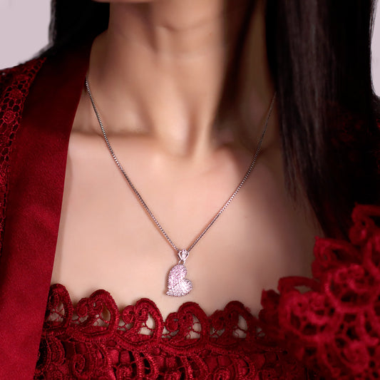 Mystic Heart Pendant with Chain - Unique & Elegant Love