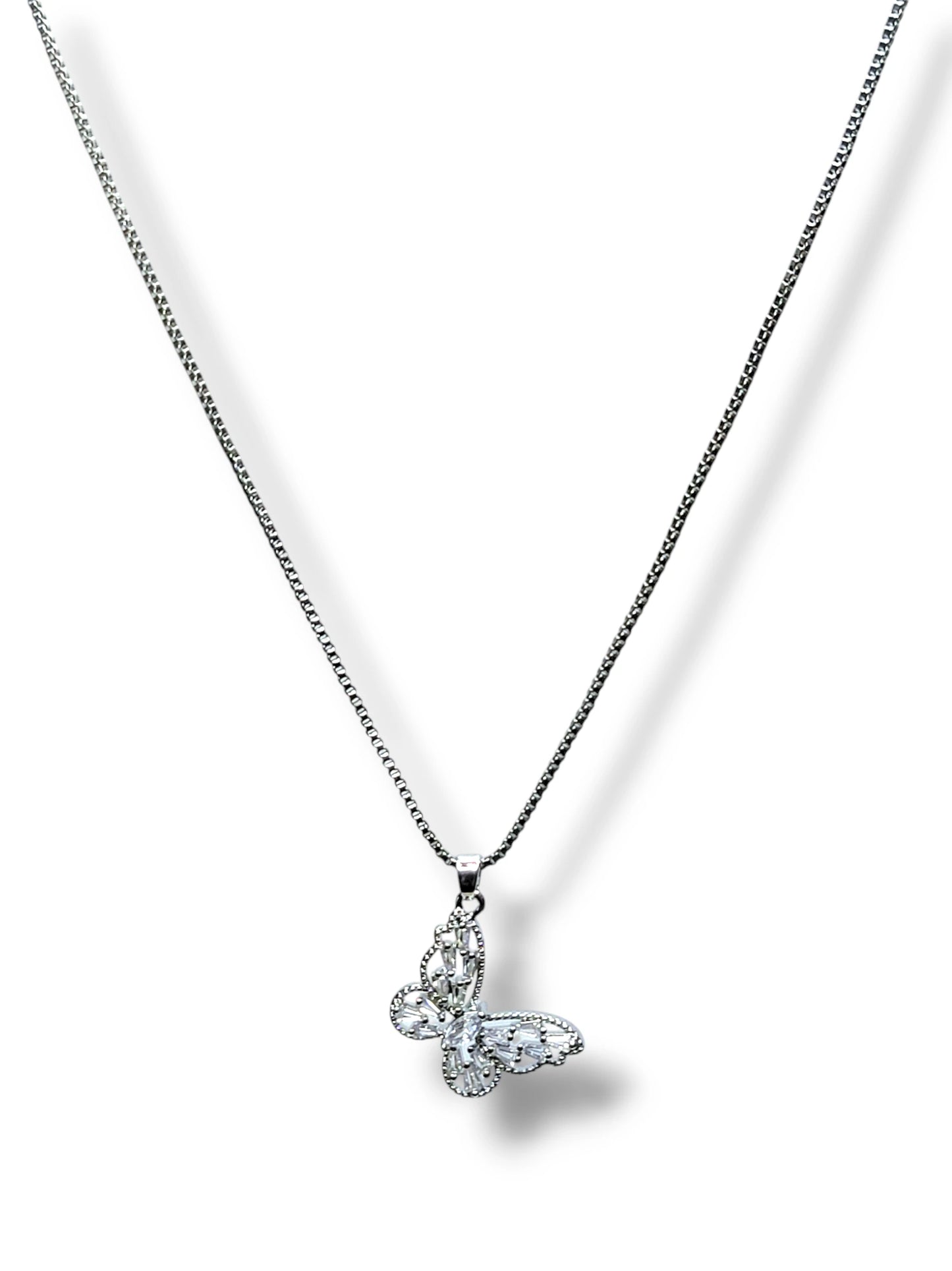 Graceful Butterfly Pendant with Chain - Symbol of Transformation & Freedom