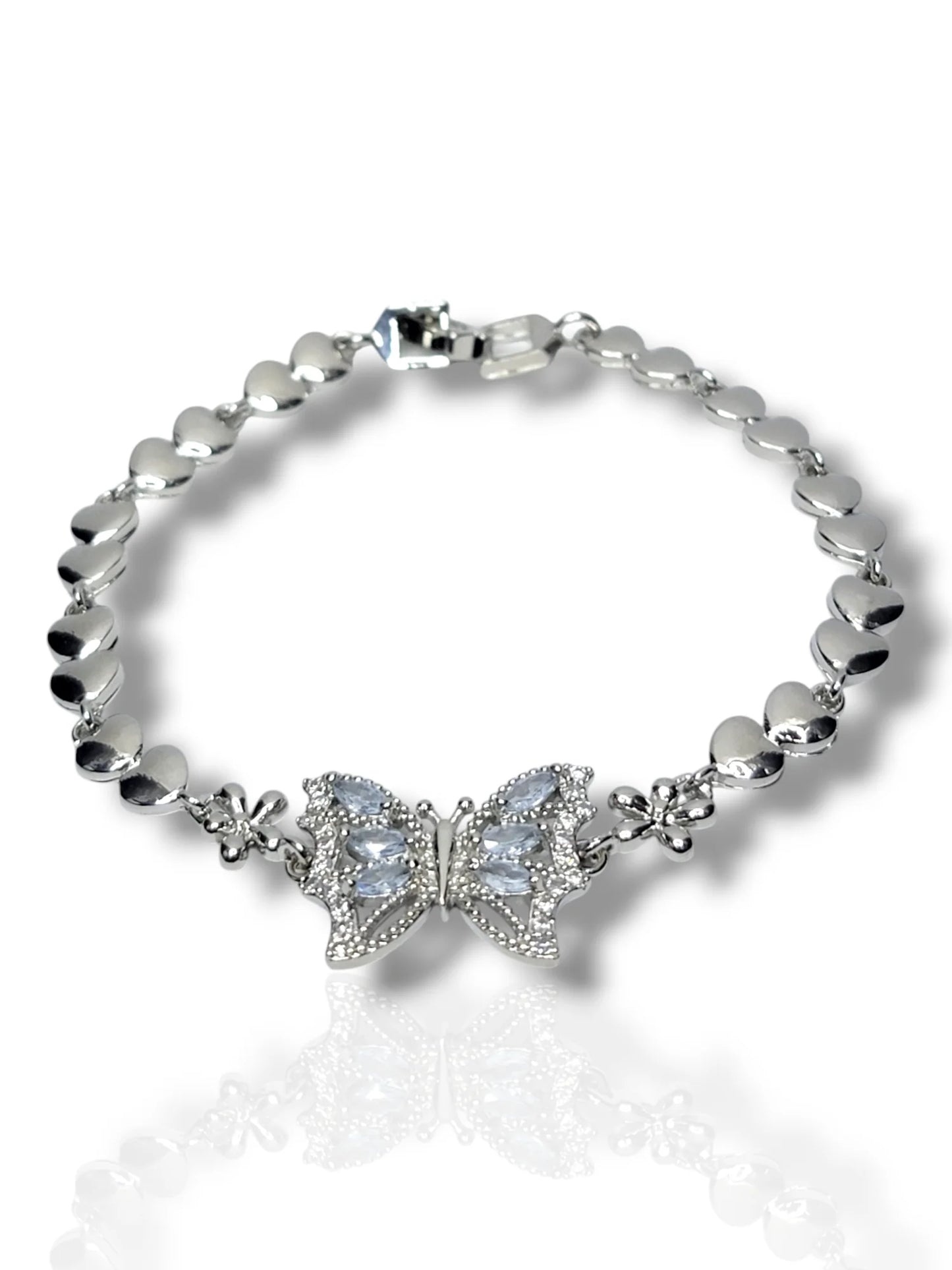 Delicate Silver Butterfly Bracelet - Elegant & Timeless Charm