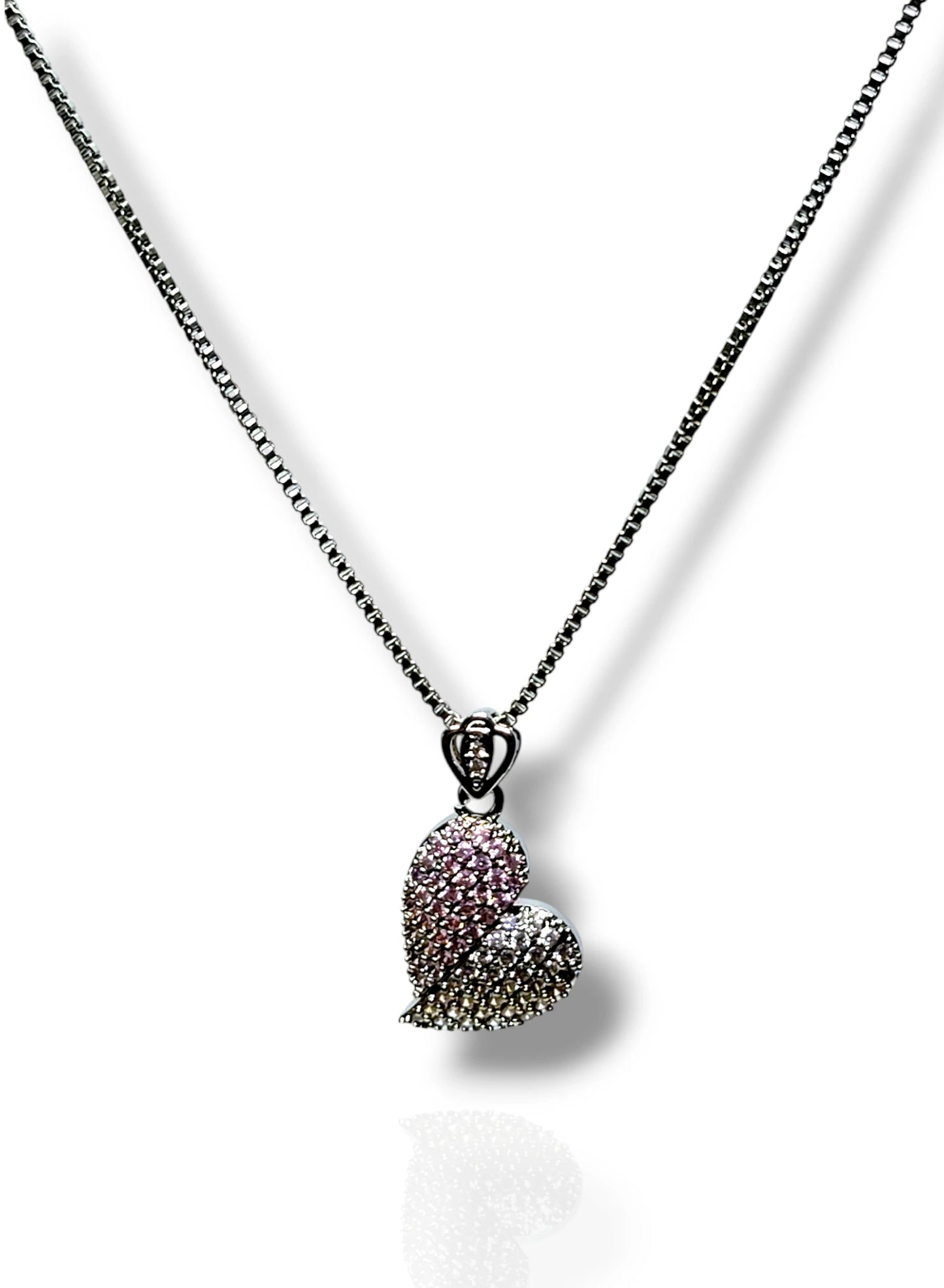 Mystic Heart Pendant with Chain - Unique & Elegant Love