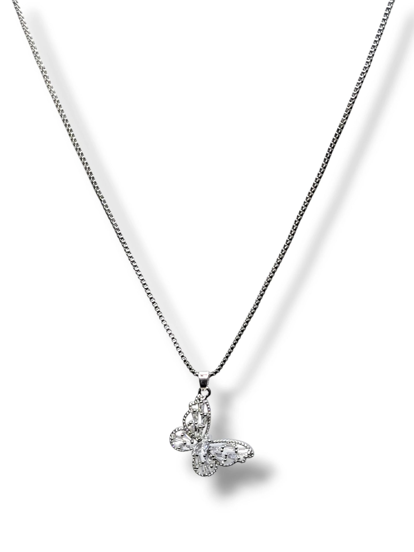 Graceful Butterfly Pendant with Chain - Symbol of Transformation & Freedom