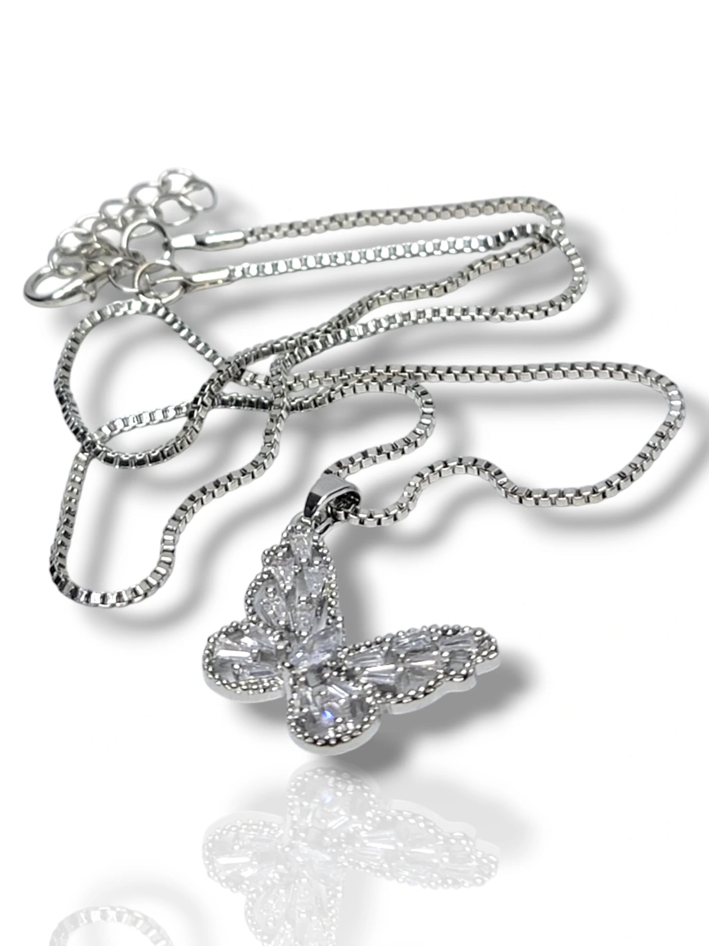 Graceful Butterfly Pendant with Chain - Symbol of Transformation & Freedom