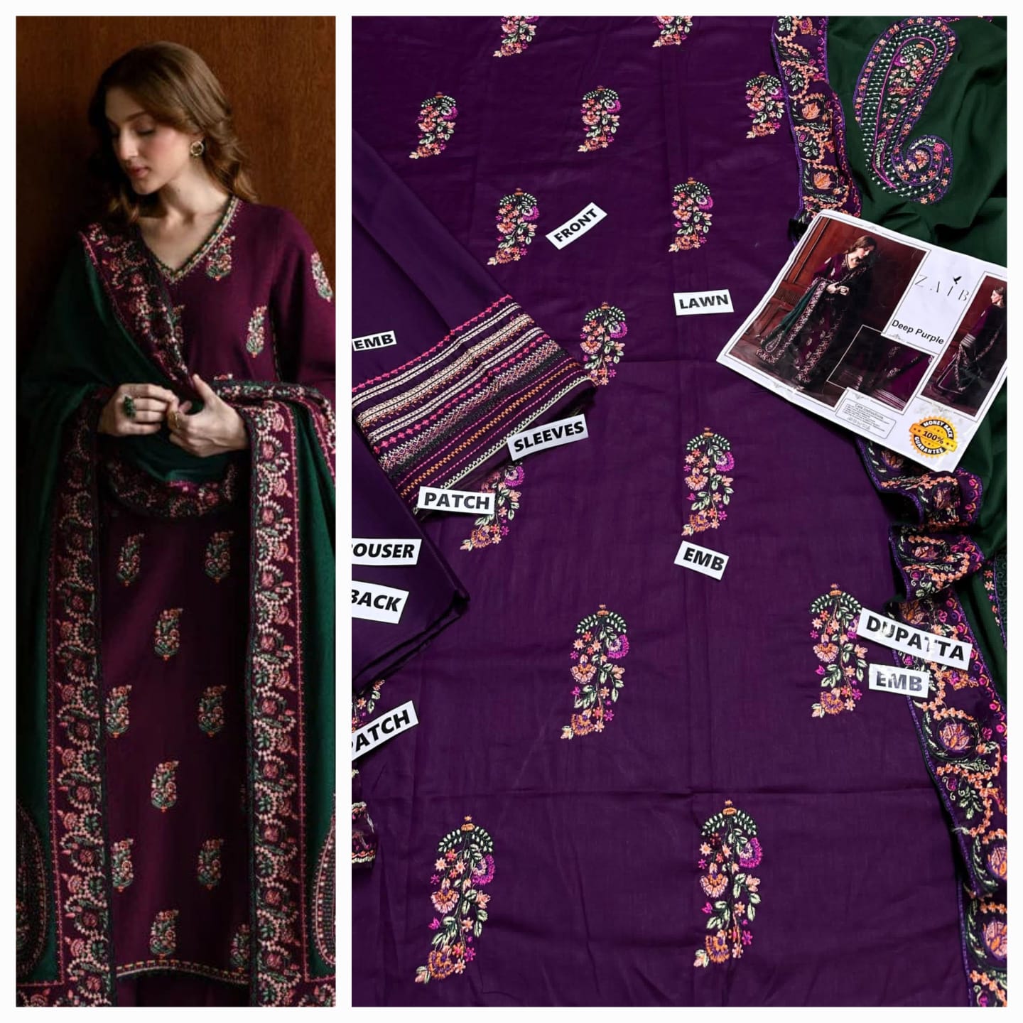 Mix Brand Lawn Suit