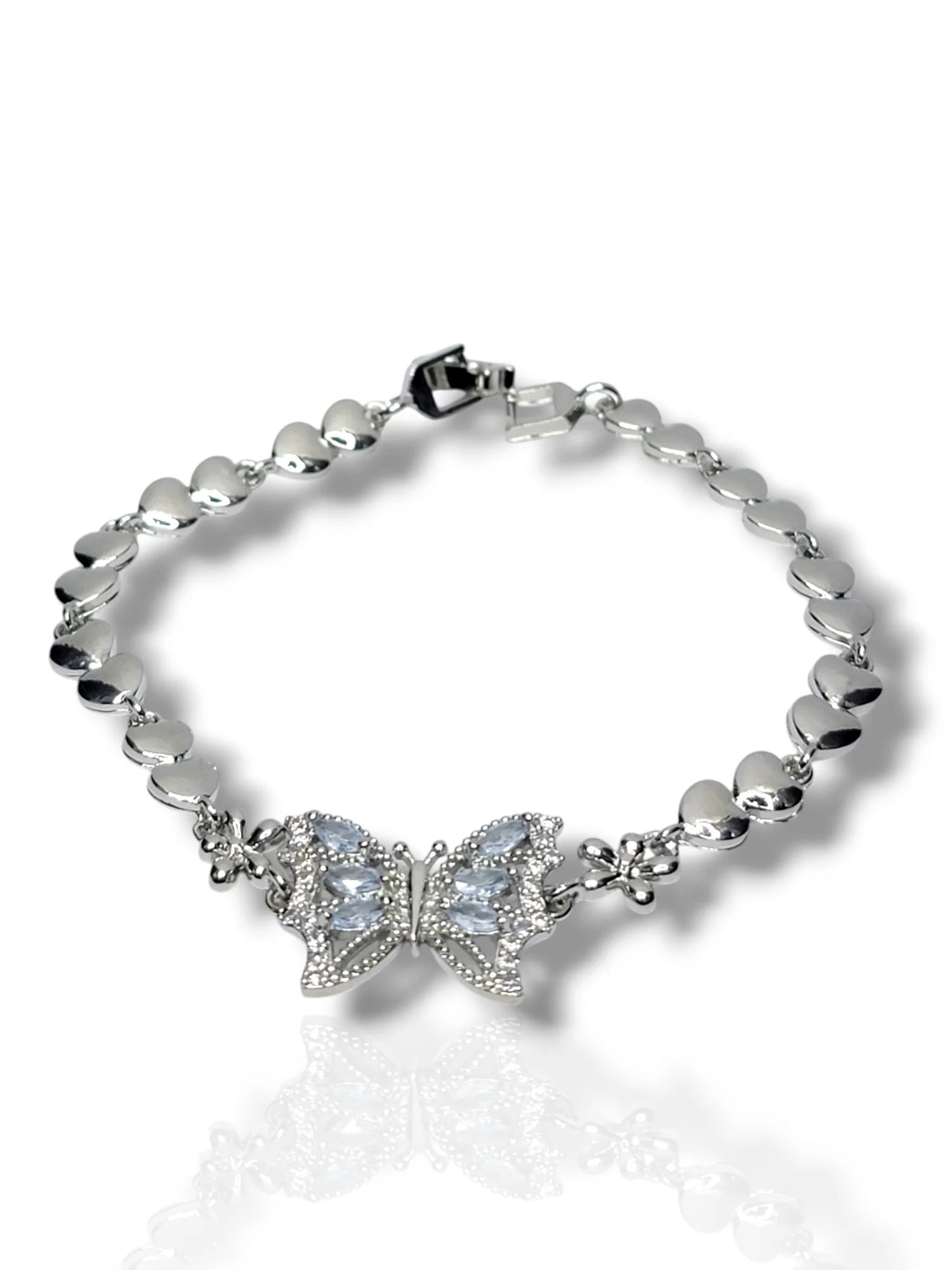 Delicate Silver Butterfly Bracelet - Elegant & Timeless Charm