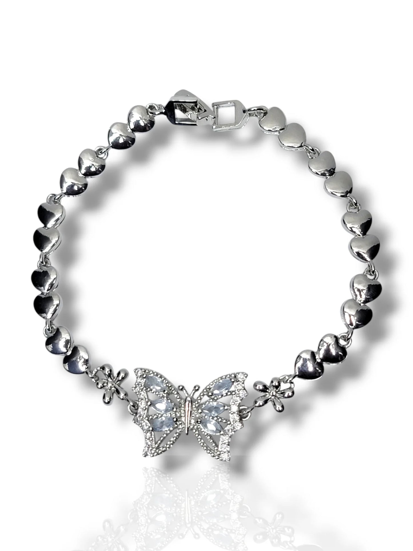 Delicate Silver Butterfly Bracelet - Elegant & Timeless Charm