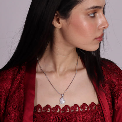 Mystic Heart Pendant with Chain - Unique & Elegant Love