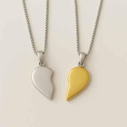 Magnetic Hearts – Inter connect Couple heart Pendant