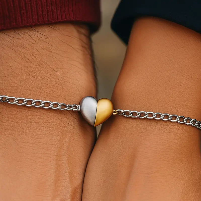 Magnetic Heart– Minimalist Couple Bracelet Set
