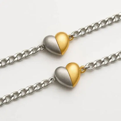 Magnetic Heart– Minimalist Couple Bracelet Set
