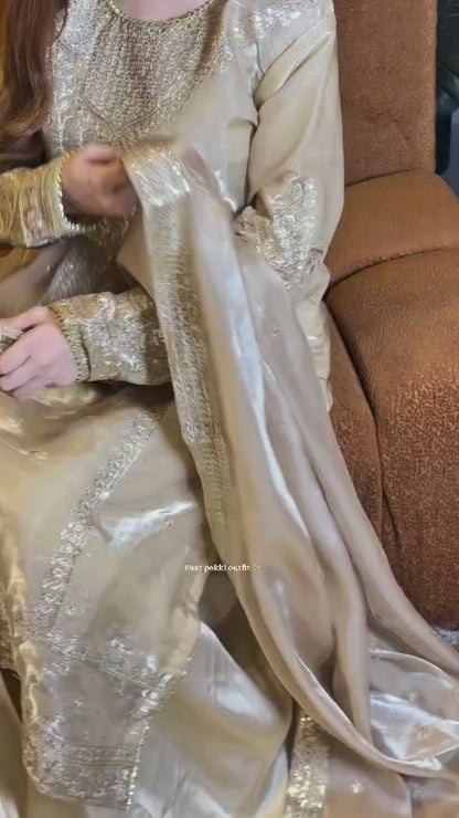 ✨ Elegant Heavy Sequins tilla Embroidery Dress ✨