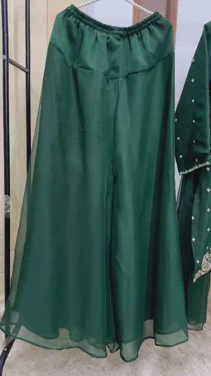 Embroidered Chiffon Dress