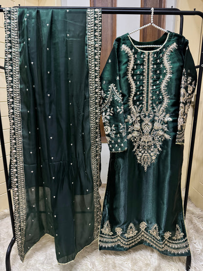 Heavy Sequins tilla thread Embroidery