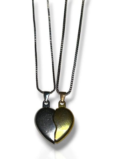 Magnetic Hearts – Inter connect Couple heart Pendant