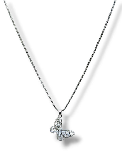 Graceful Butterfly Pendant with Chain - Symbol of Transformation & Freedom