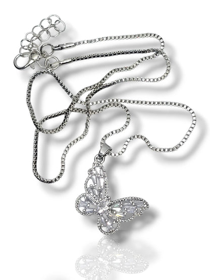 Graceful Butterfly Pendant with Chain - Symbol of Transformation & Freedom