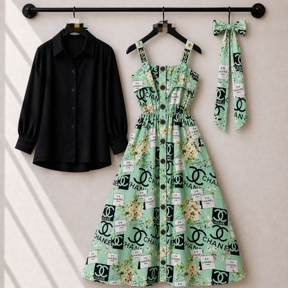 Somokey print Maxi with koti