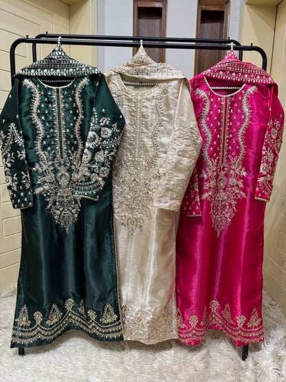 Heavy Sequins tilla thread Embroidery