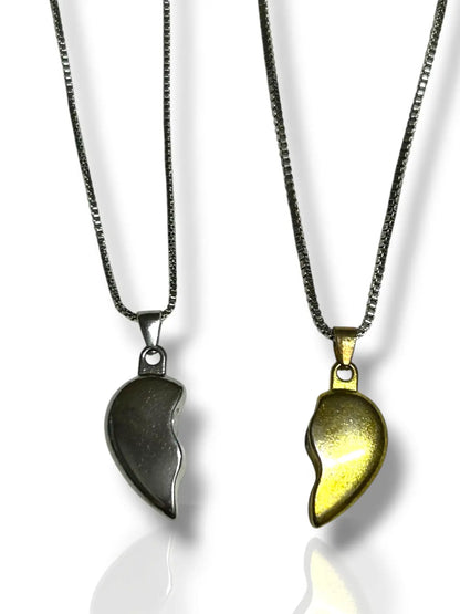 Magnetic Hearts – Inter connect Couple heart Pendant