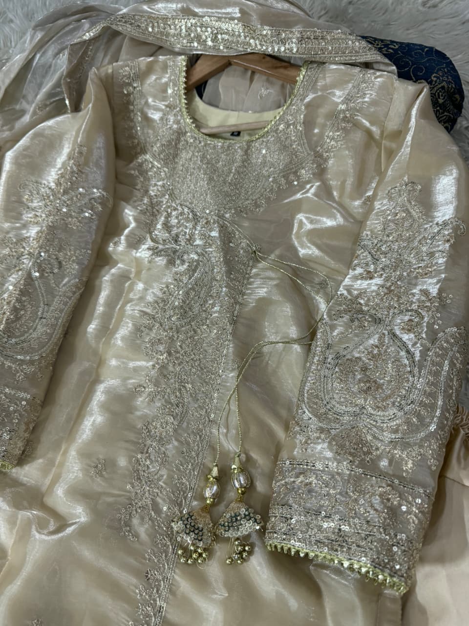 ✨ Elegant Heavy Sequins tilla Embroidery Dress ✨