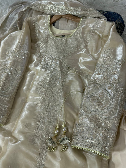 ✨ Elegant Heavy Sequins tilla Embroidery Dress ✨
