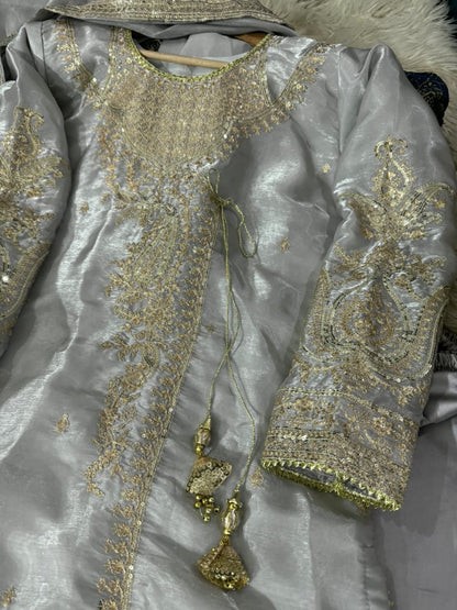 ✨ Elegant Heavy Sequins tilla Embroidery Dress ✨