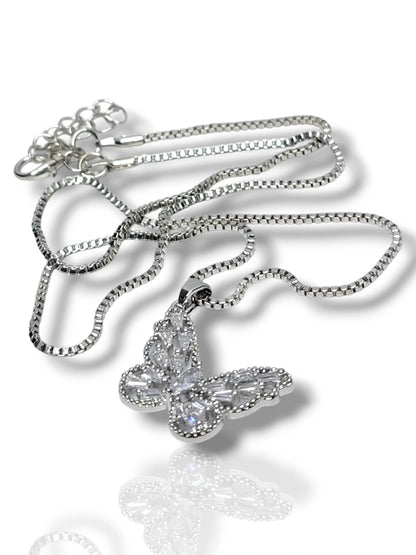Graceful Butterfly Pendant with Chain - Symbol of Transformation & Freedom