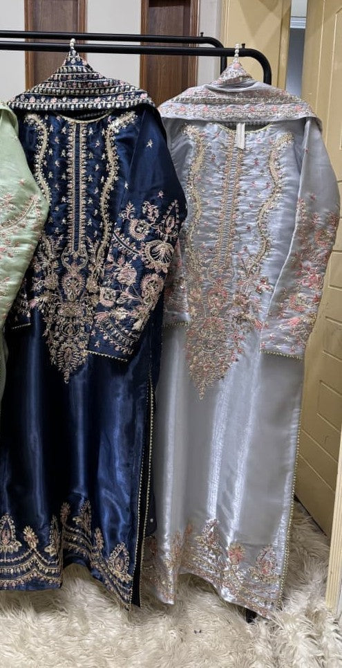 Heavy Sequins tilla thread Embroidery