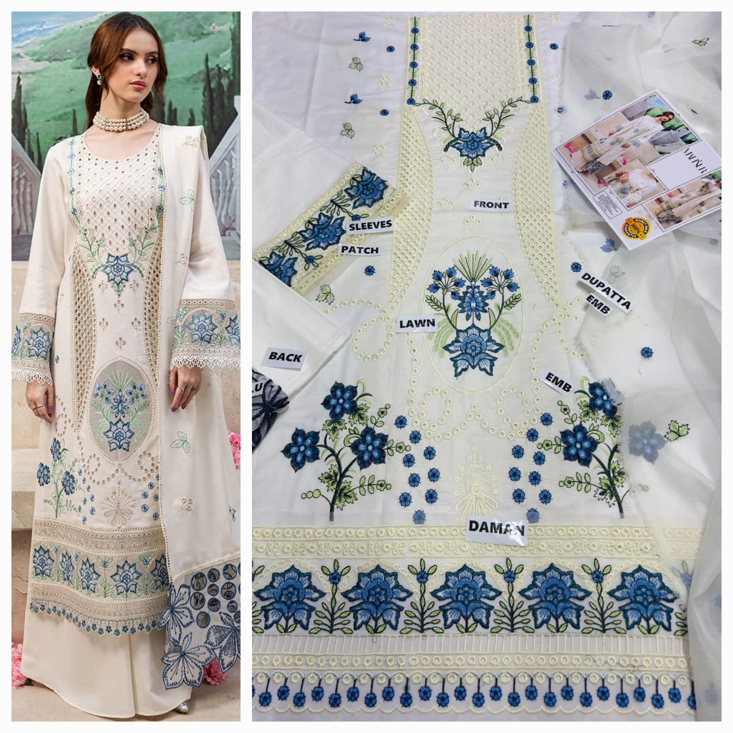Mix Brand Lawn Suit