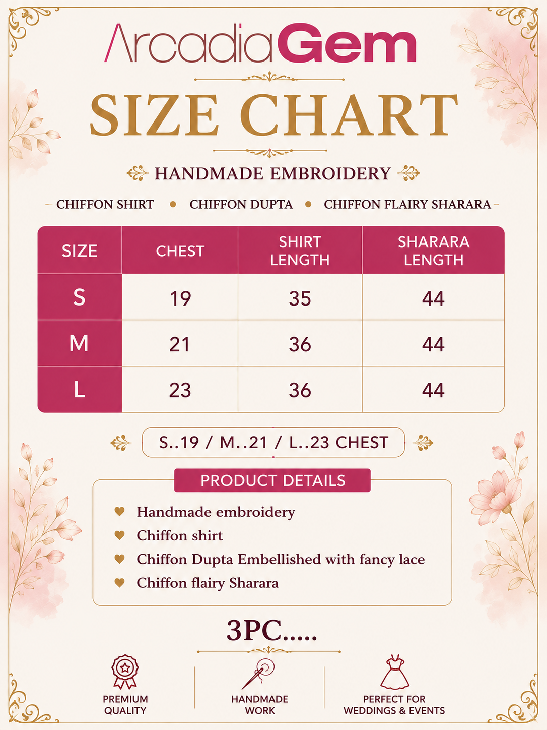 Embroidered Chiffon Dress