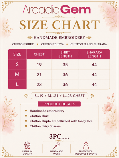 Embroidered Chiffon Dress