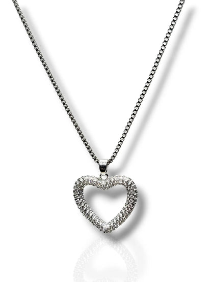 Silver Heart Pendant with Chain - Elegant & Light-Weight Love
