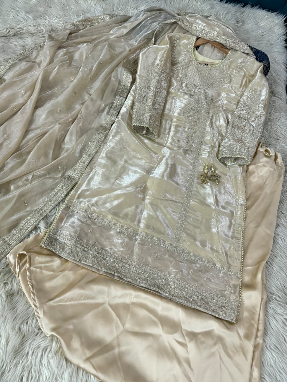 ✨ Elegant Heavy Sequins tilla Embroidery Dress ✨