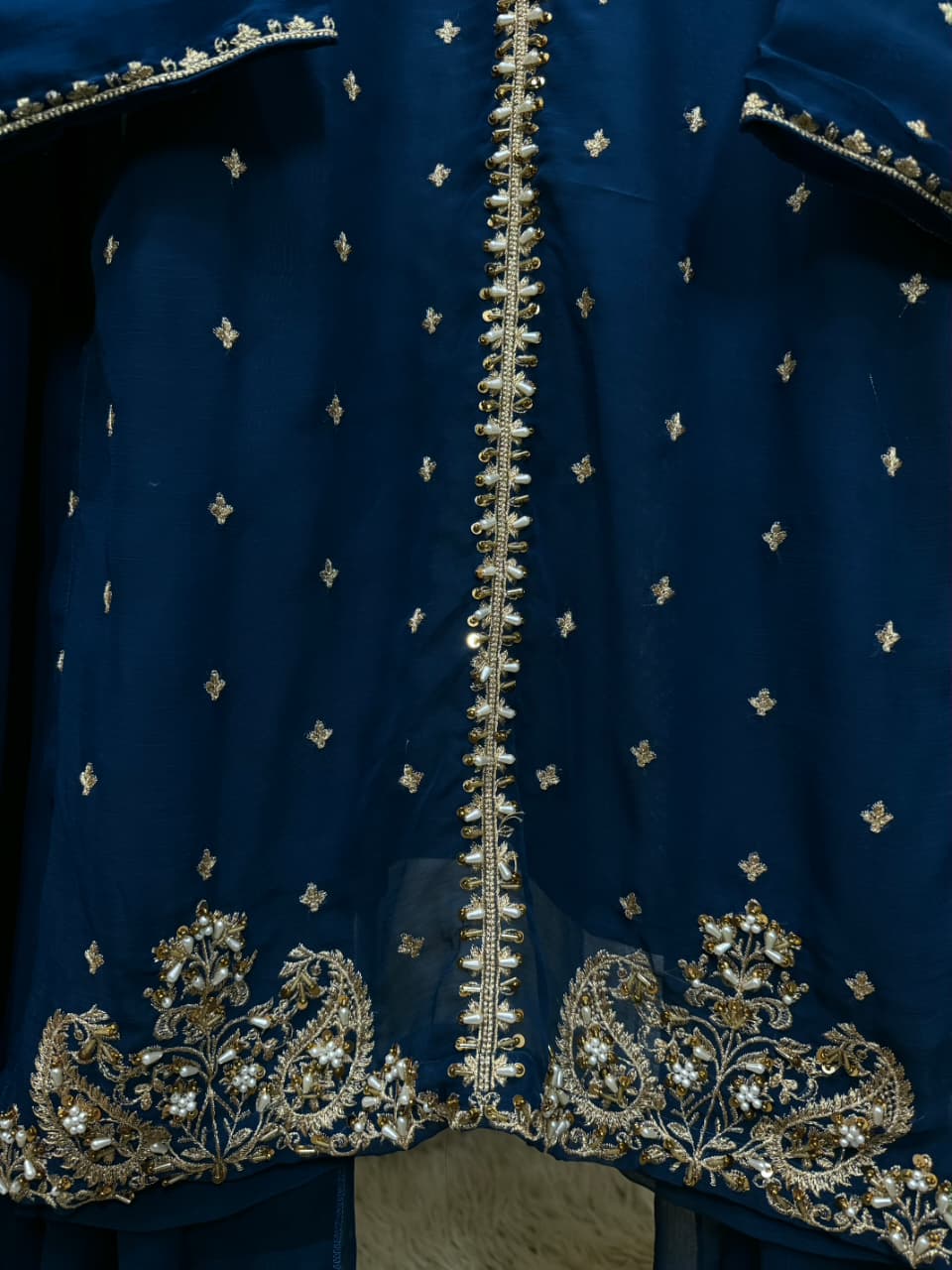 Embroidered Chiffon Dress