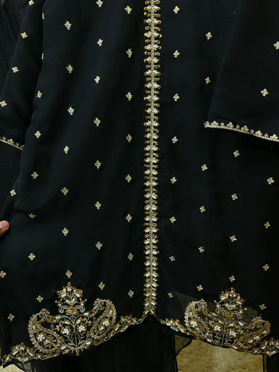 Embroidered Chiffon Dress