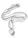 Elegant Silver Heart Pendant with Chain - Timeless Charm & Love